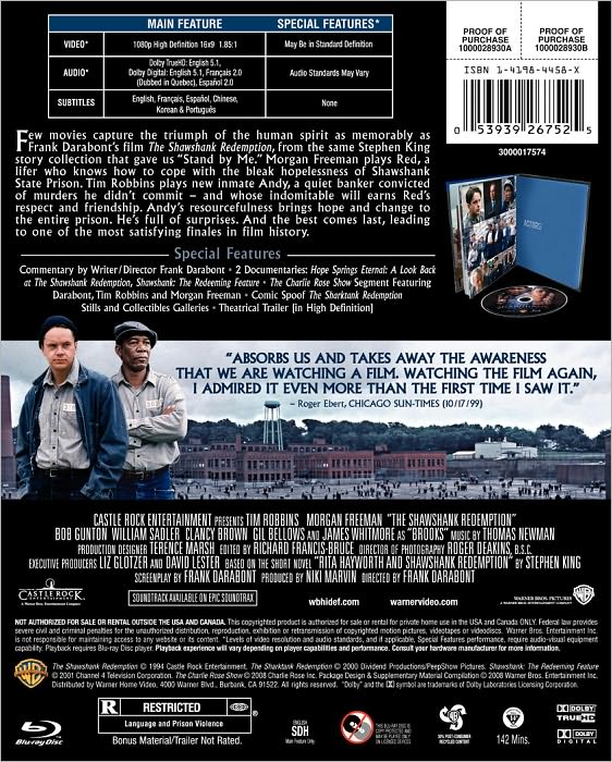 The Shawshank Redemption [WS] [Digibook Packaging] [Blu-ray]
