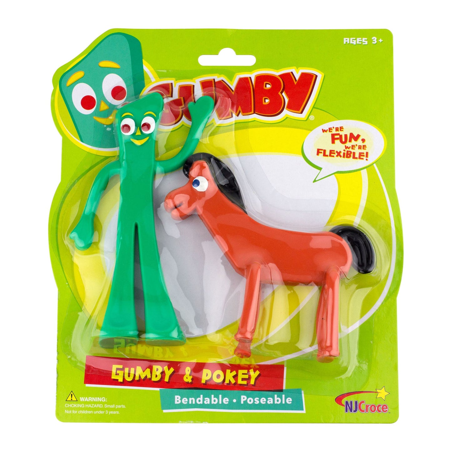 Gumby and Pokey 6" Bendable Figure Pair