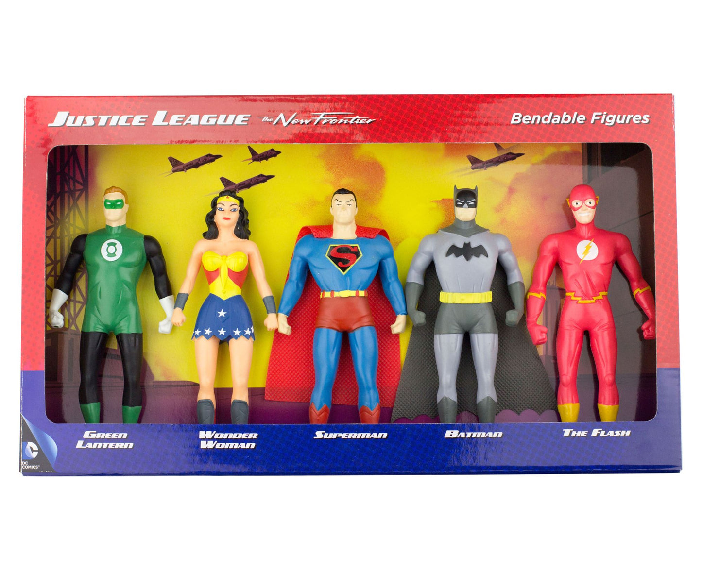 DC Comics Justice League: The New Frontier 5-Piece Bendable Figure Set: Green Lantern, Wonder Woman, Superman, Batman, The Flash