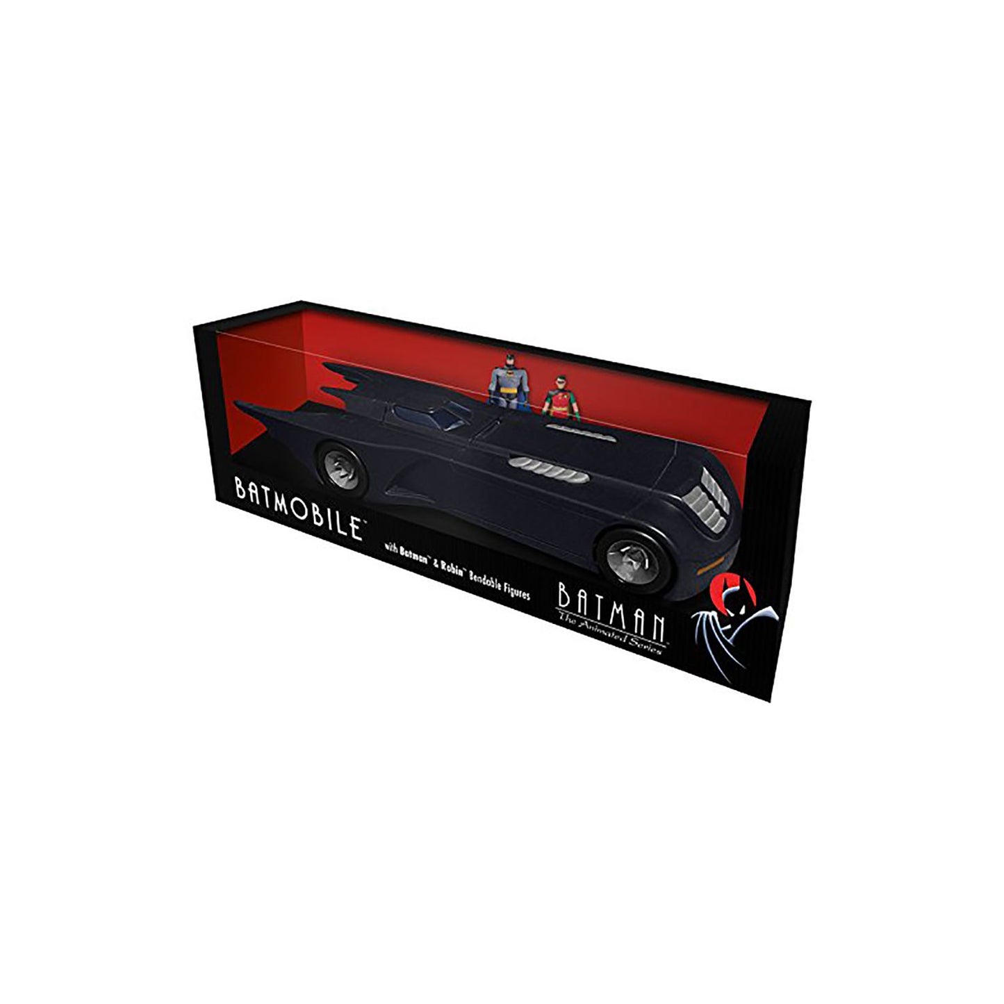 DC Comics Batman The Animated Series Batmobile Car w/ Batman & Robin Mini Bendable Figures