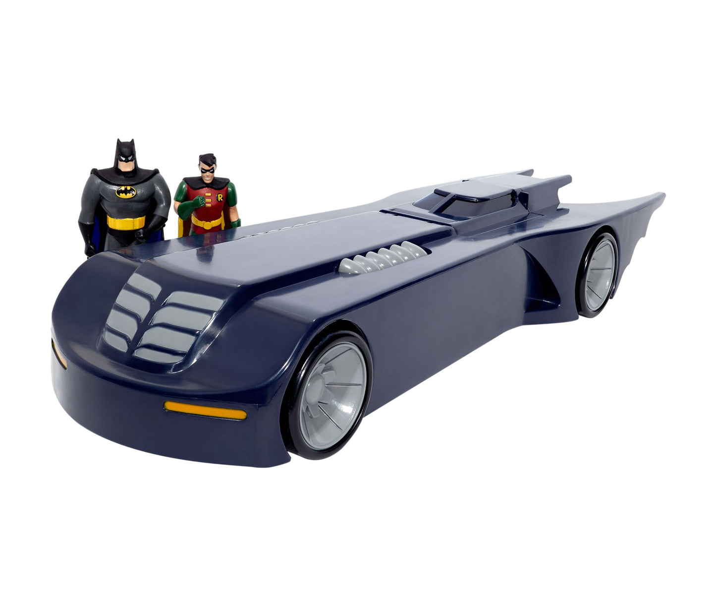 DC Comics Batman The Animated Series Batmobile Car w/ Batman & Robin Mini Bendable Figures