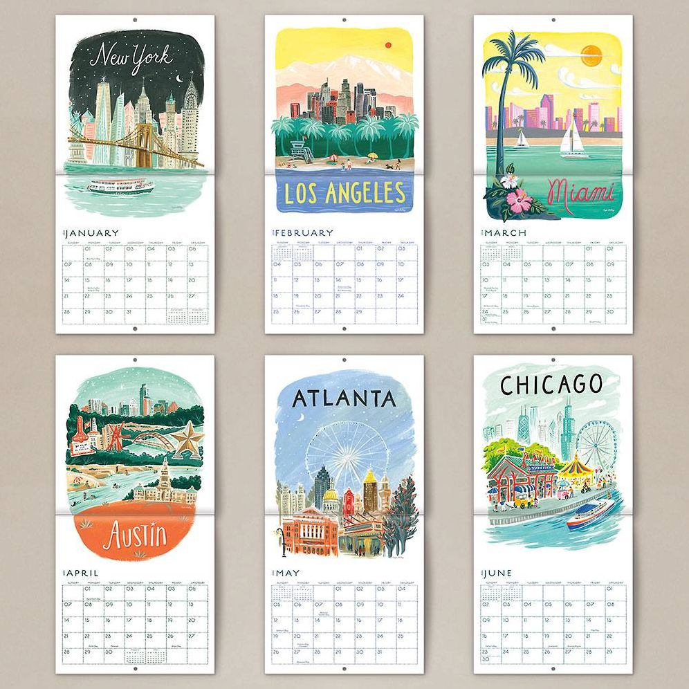 2024 Seedlings US Cities 12 Month Wall Calendar