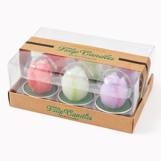 Tulip Tealight Candles, Set of 6