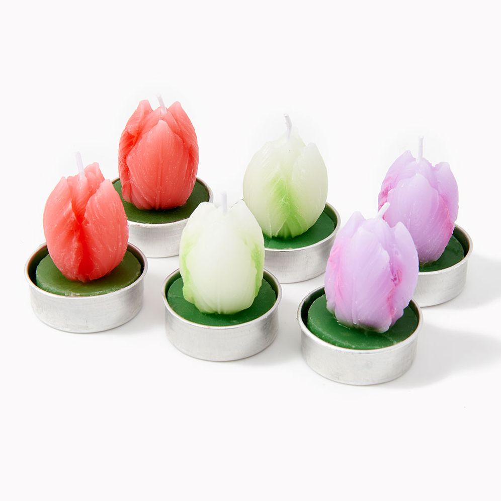 Tulip Tealight Candles, Set of 6