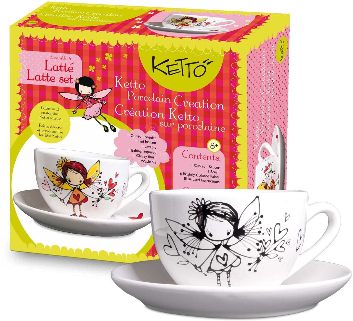 KETTO Paint-it-yourself Latte Set - Fairy Theme