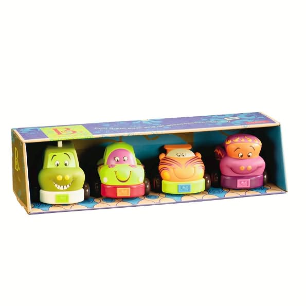 Wheeee-ls Pull Back Toy Vehicle Set With Sounds