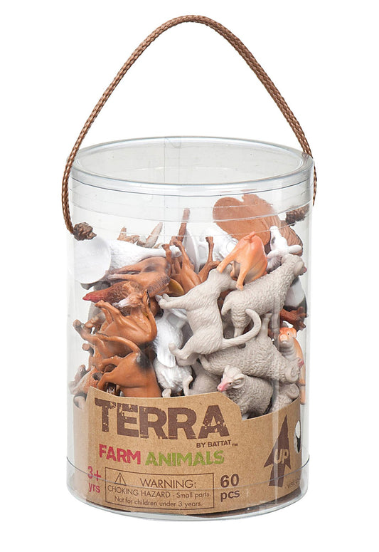 Terra Farm Animal Figures - 60 Piece Set
