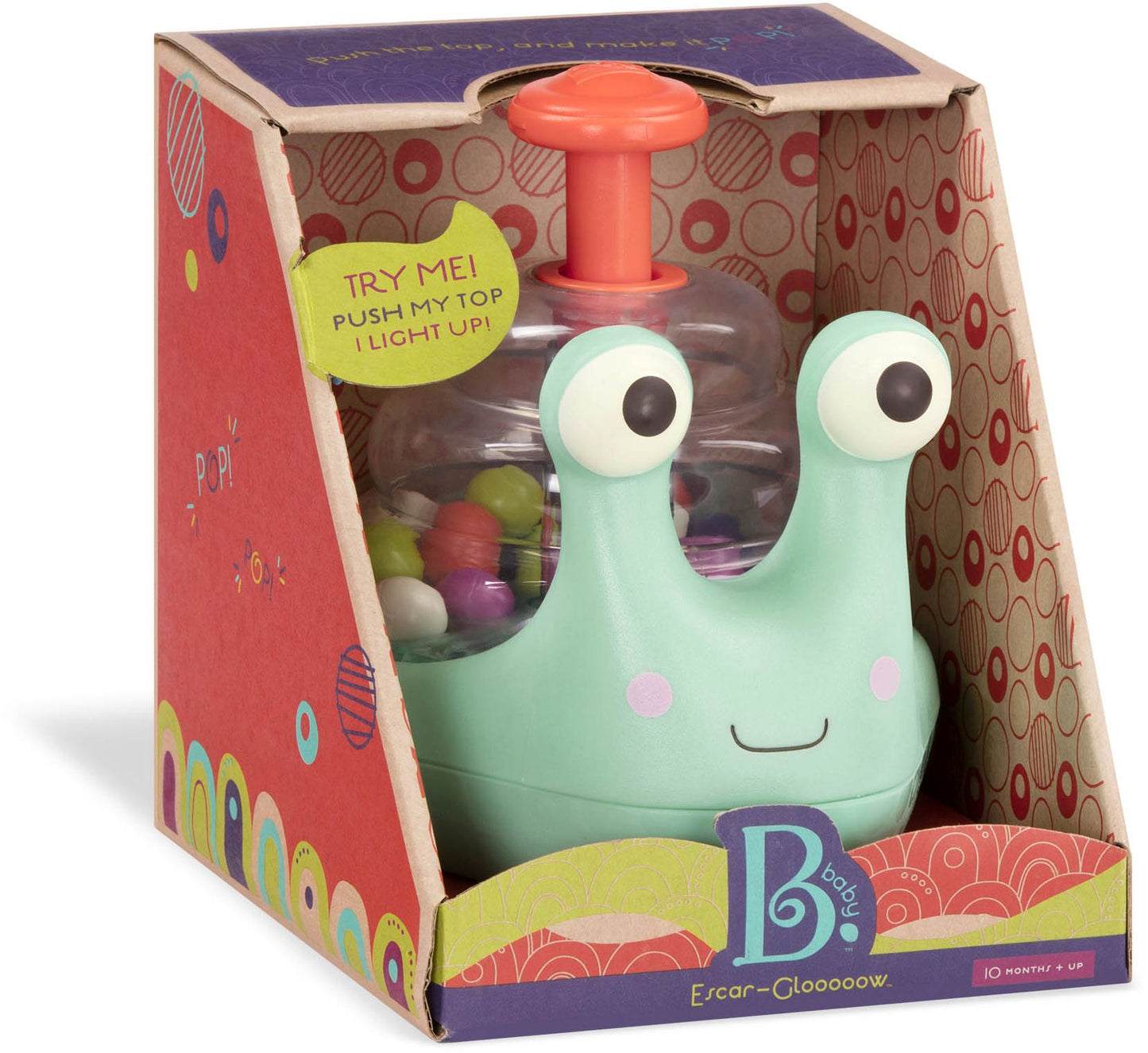 Rolling Light Up Snail Popper