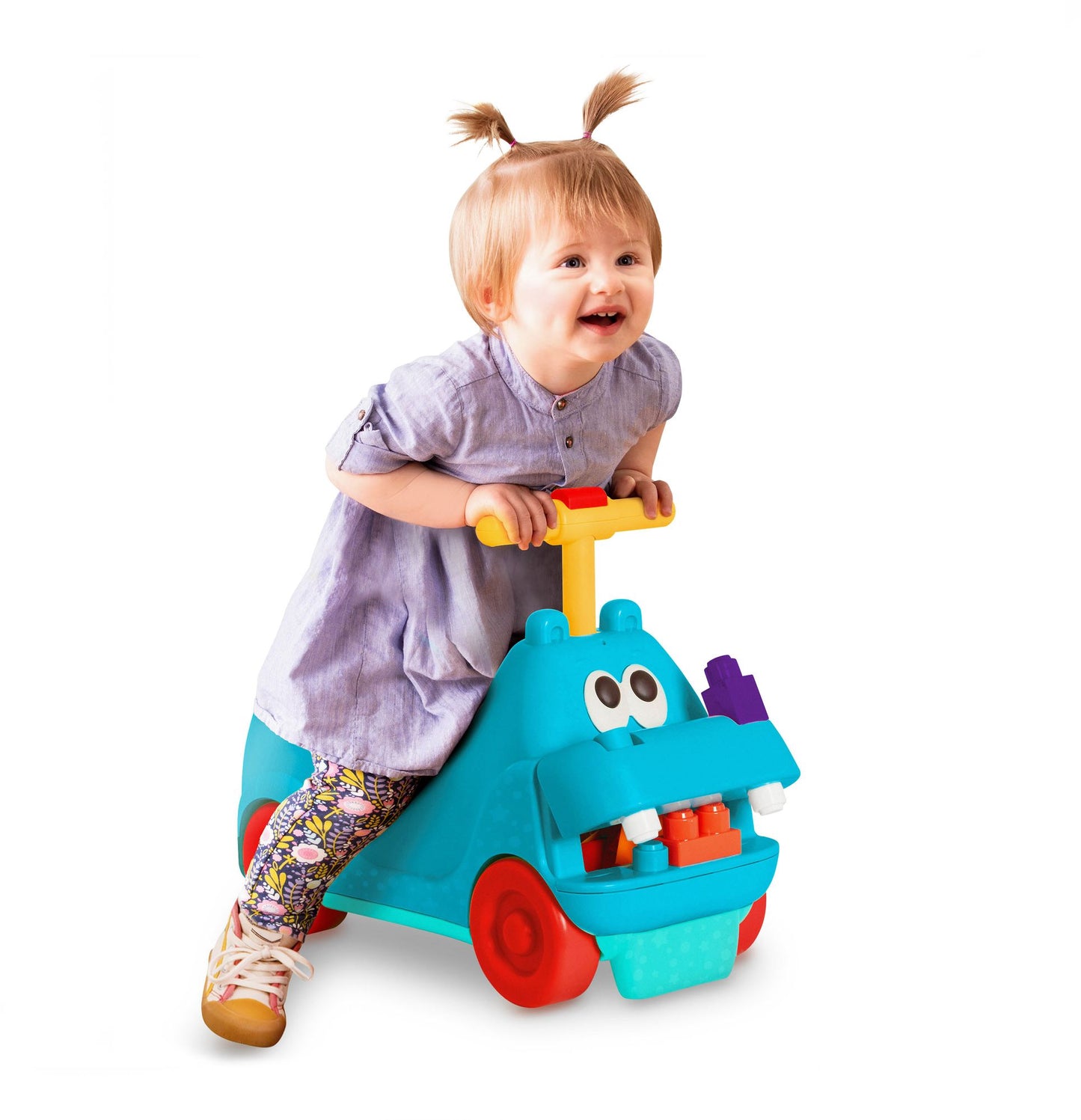 Ride-On Hippo with Blocks Ride-On & Building Blocks