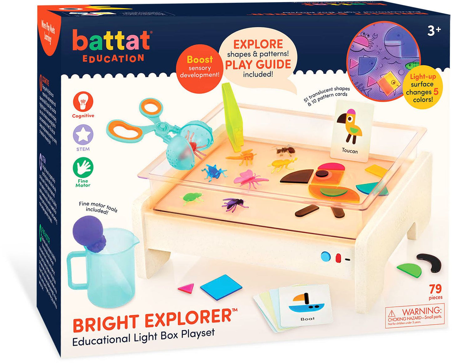 Battat Education Bright Explorer Educational Light Box Playset