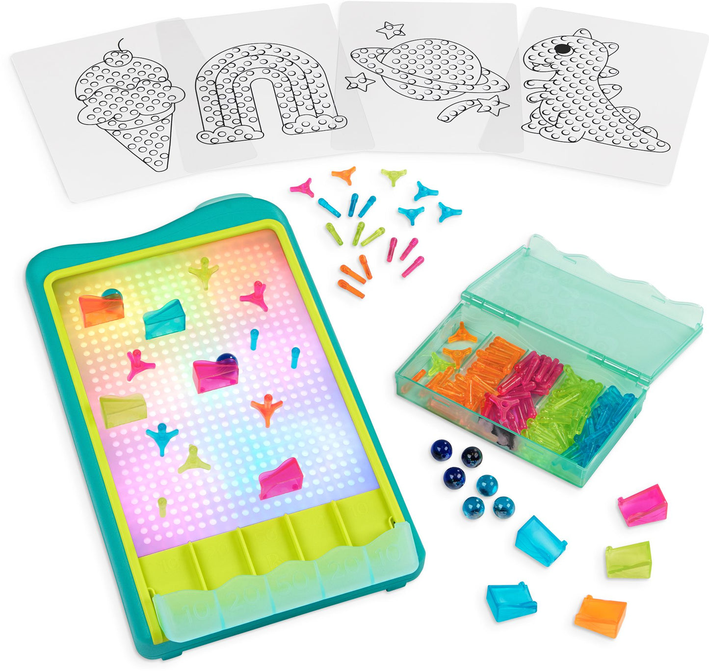 Light-Up Marble Drop Peg Art Light Box