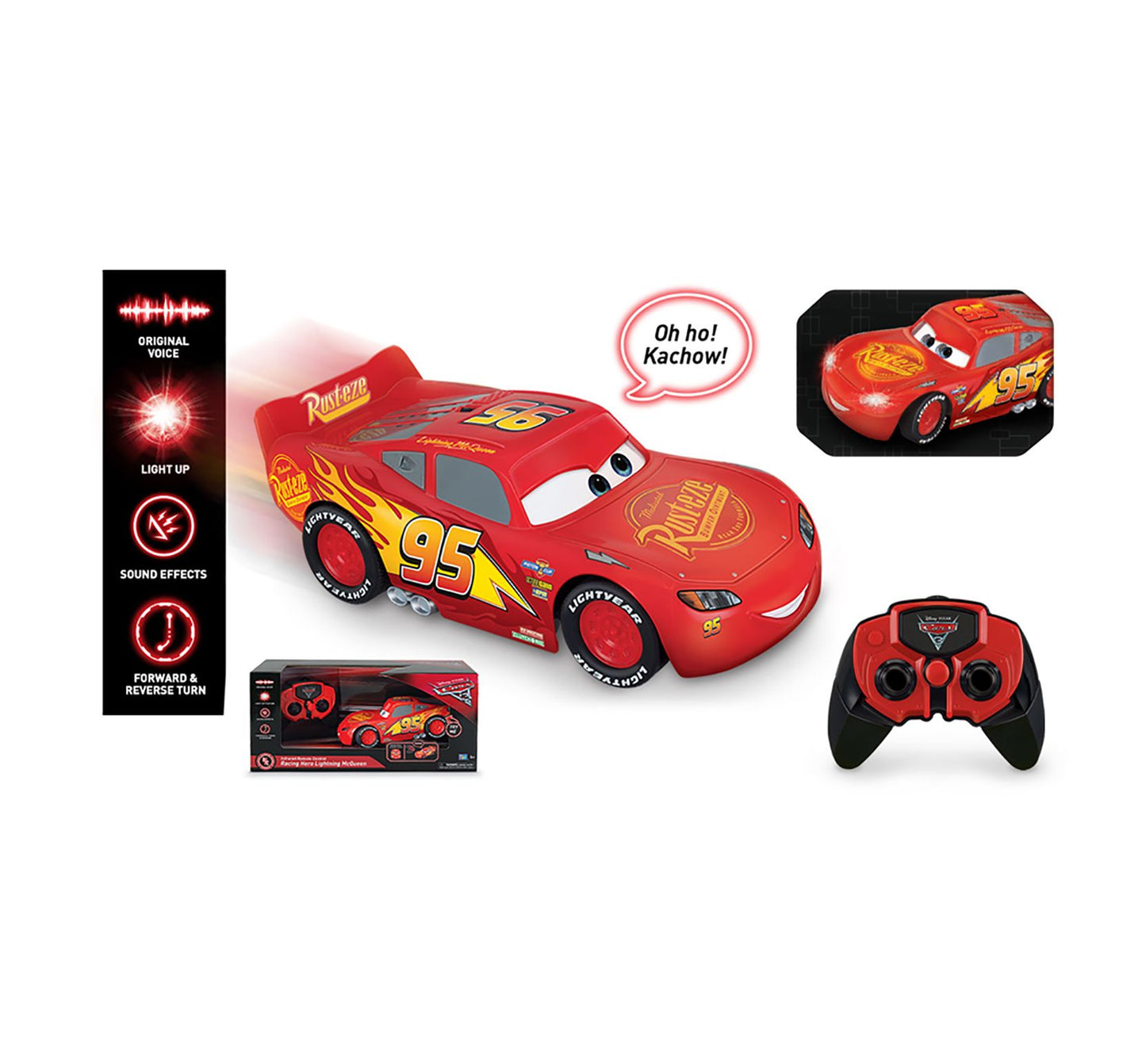 Thinkway Toys Cars 3 - Racing Hero Lightning Mcqueen Remote Control Car