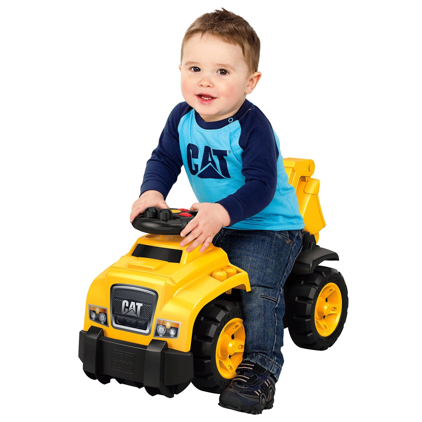Mega Bloks Ride On Caterpillar with Excavator