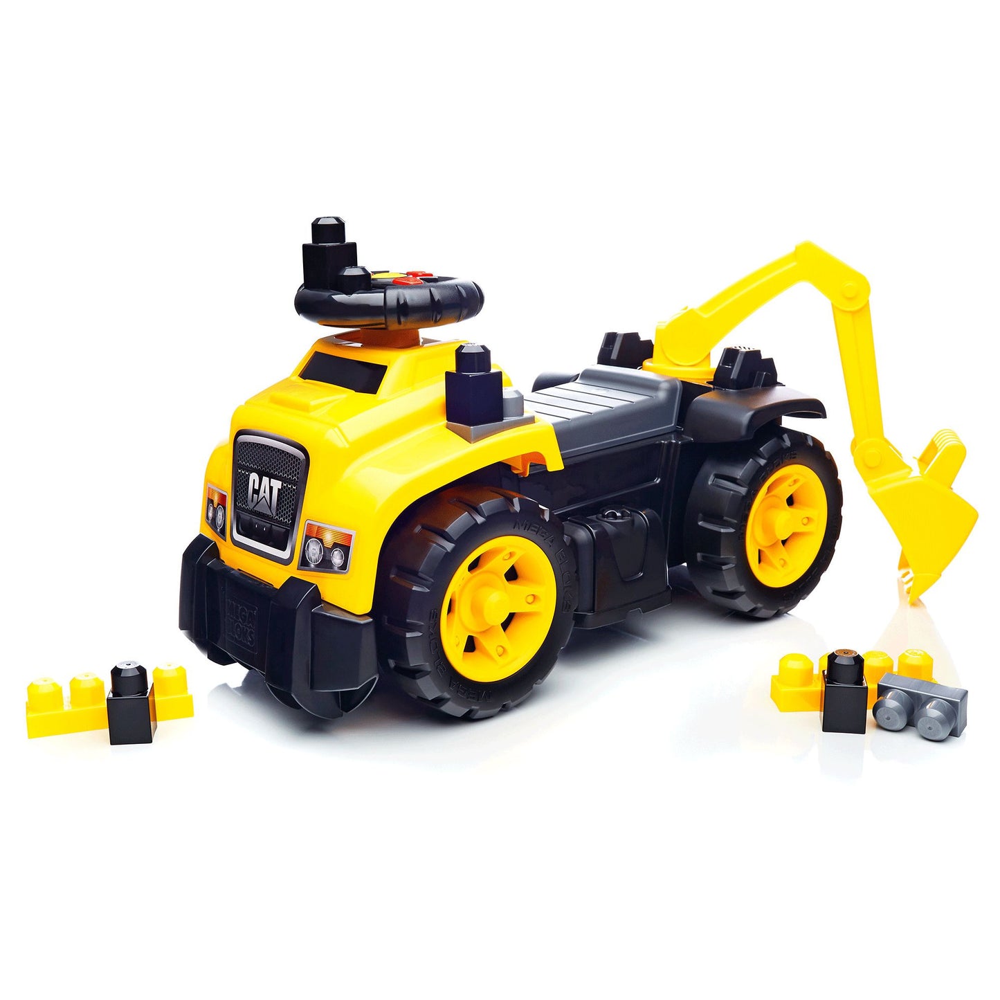 Mega Bloks Ride On Caterpillar with Excavator