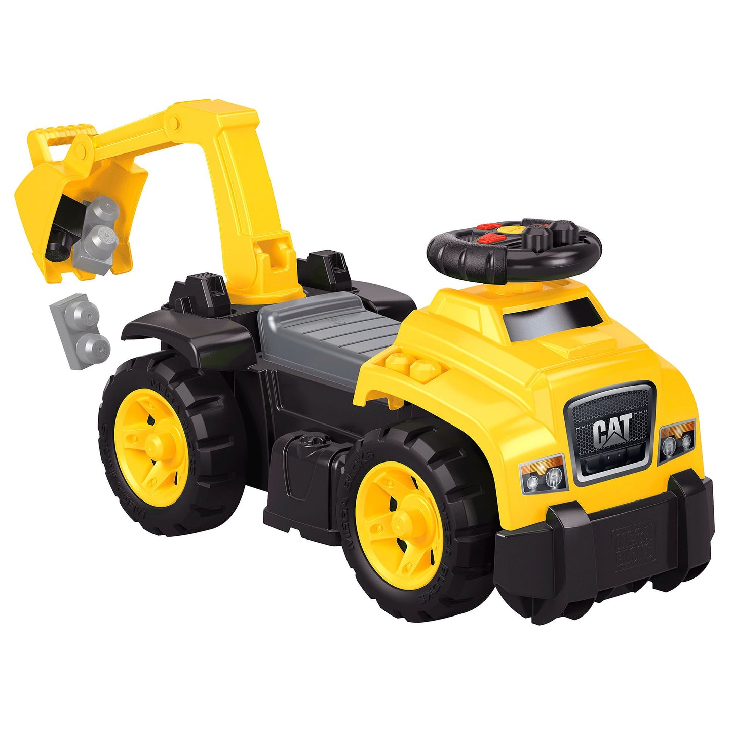 Mega Bloks Ride On Caterpillar with Excavator