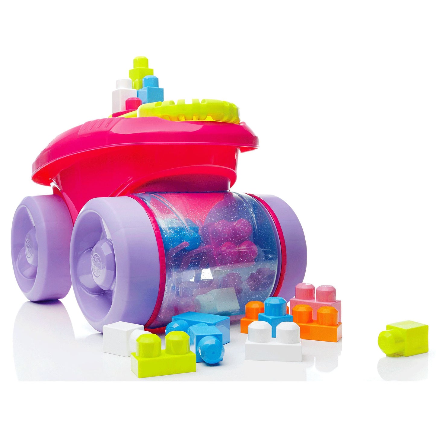 Mega Bloks Block Scooping Wagon Building Set, Pink