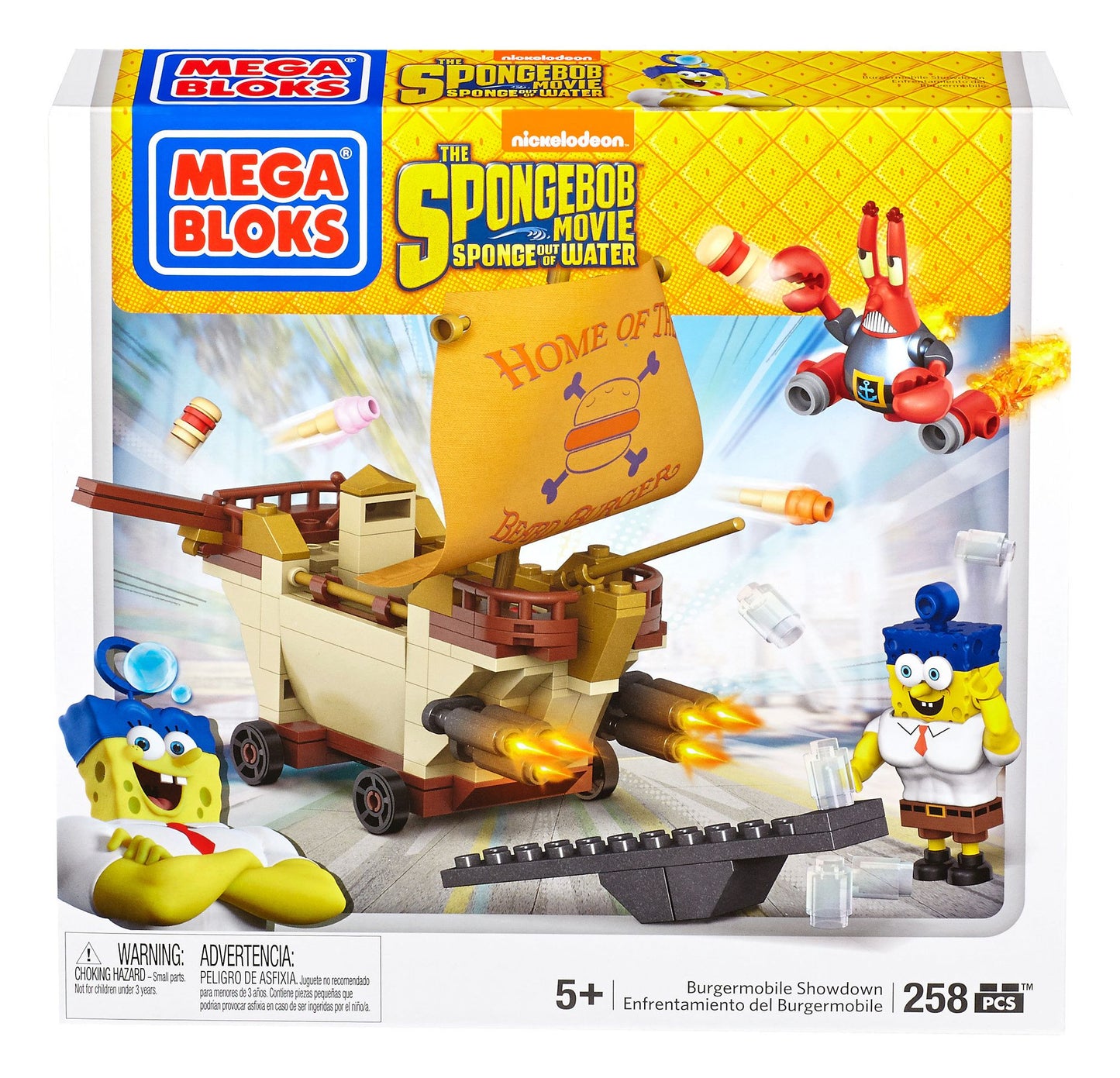 Mega Bloks SpongeBob Burgermobile Showdown Building Set