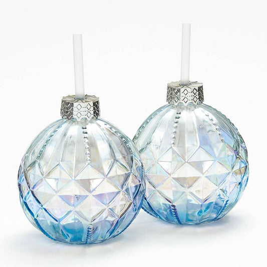 Glass Ornament Tumblers S/2