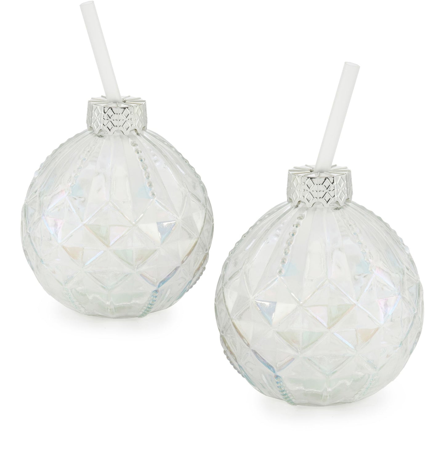 Glass Ornament Tumblers S/2