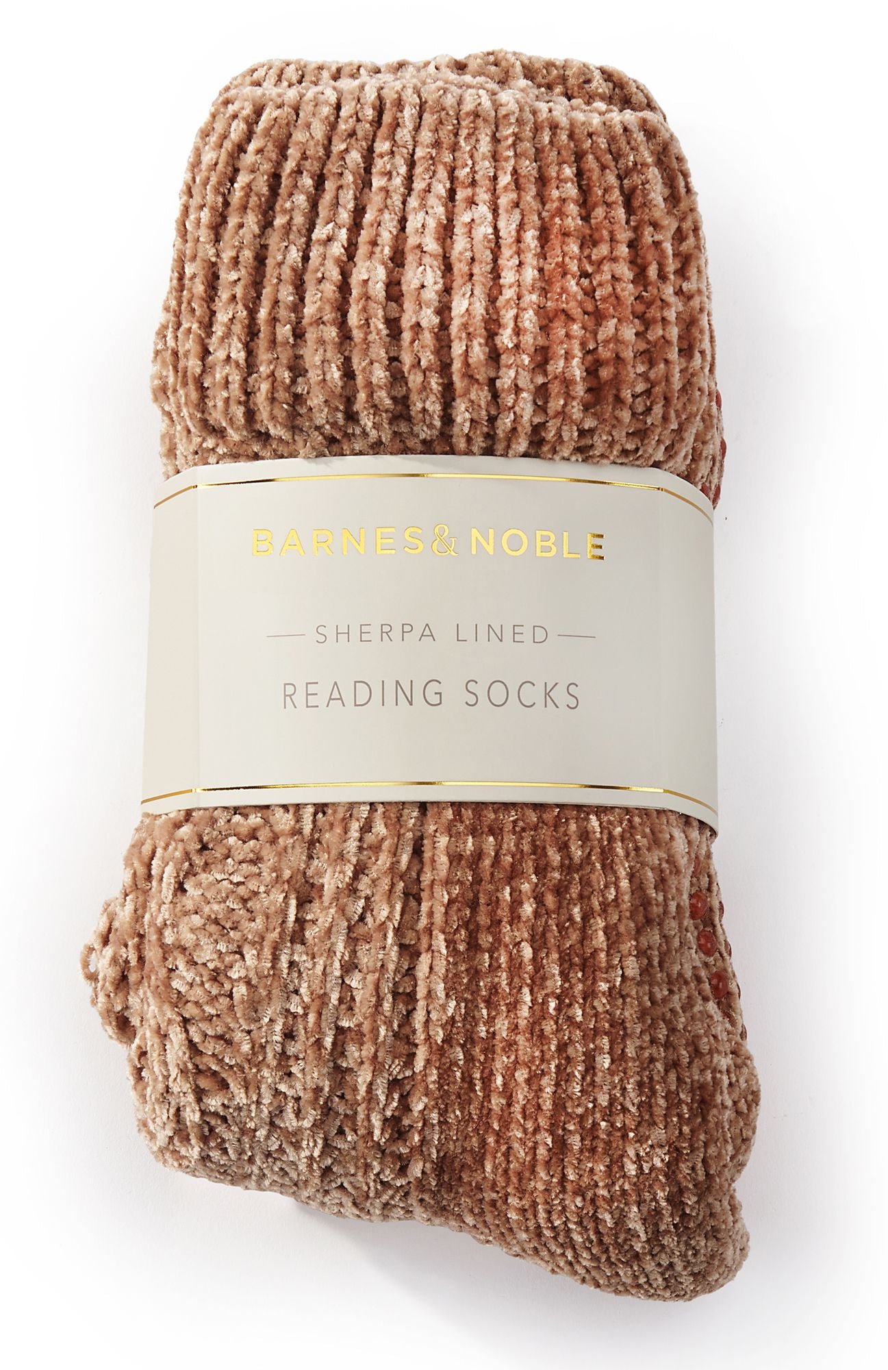 Tan Chenille Reading Sock