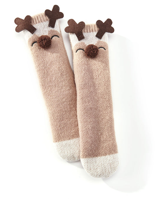 Kids Reindeer Reading Sock