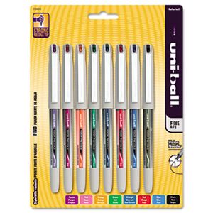 Sanford Ink 1734916 Vision Needle Stick Roller Ball Pen SR Brl 8 Asstd Ink Clrs Fn 8/pk