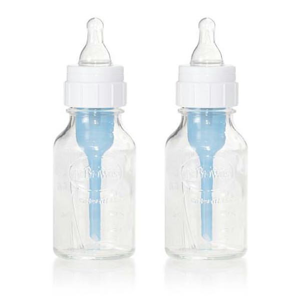 Handi-Craft Company 163H-P2 Dr. Browns 4 Ounce Glass Baby Bottles - Pack of 2