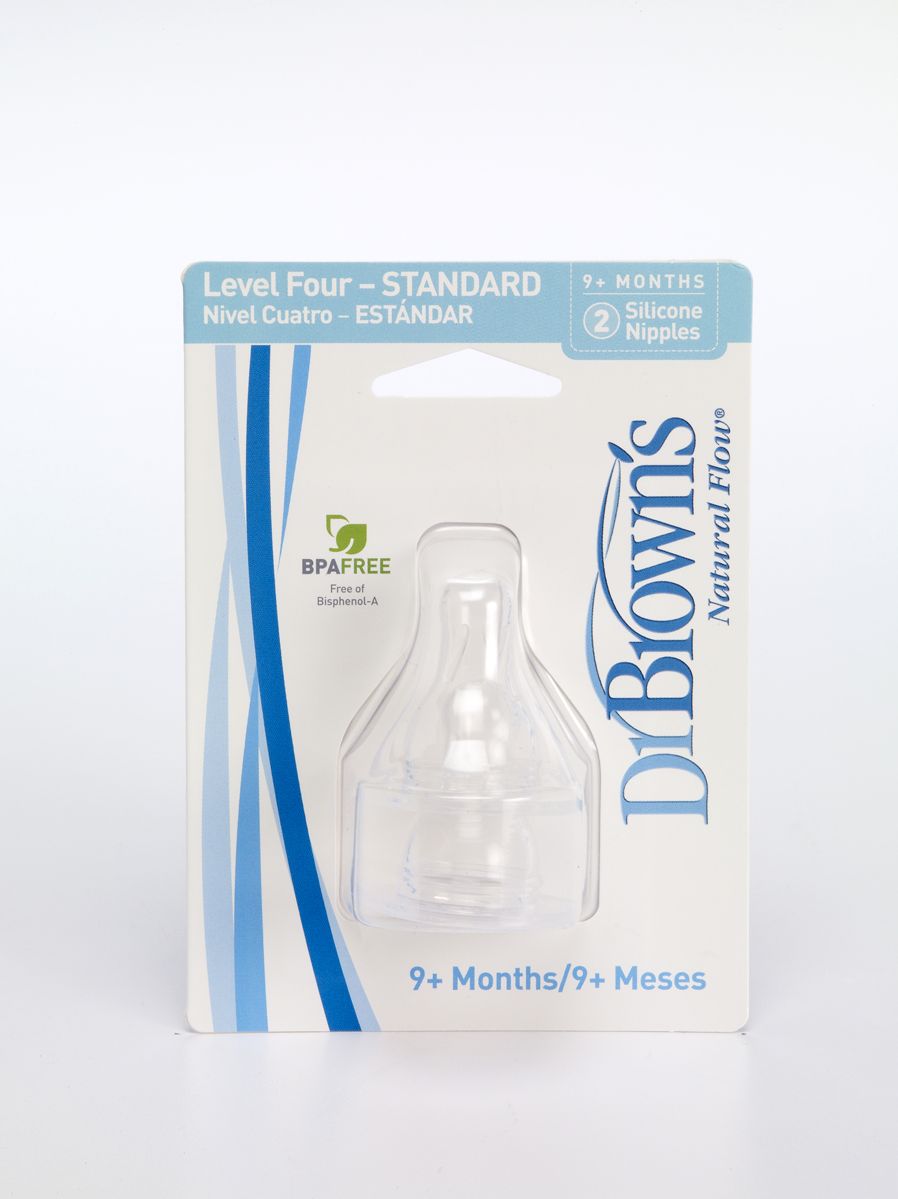 Dr. Browns Level-4 Silicone Nipple 2 Pack (BPA FREE)