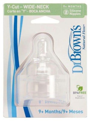 Dr. Browns Y- Cut Wide-Neck Nipple 2 Pack