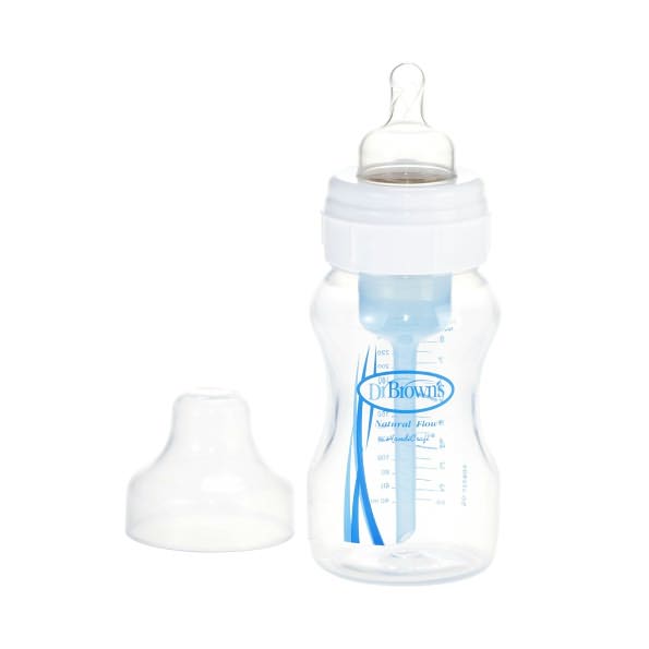 Handi Craft 455-P4 Dr. Brown Wide Polypropylene 8 oz Bottle - Case of 12
