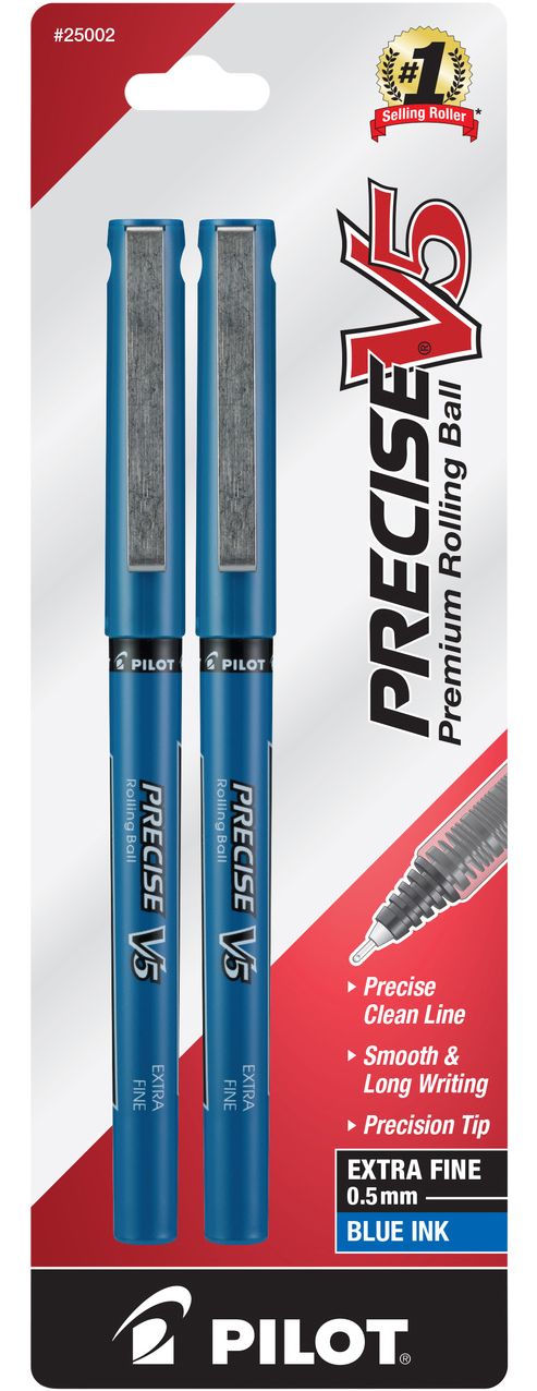 Pilot Pen Corporation 2 Count Blue Precise V5 Rolling Ball Pen 25002 - Pack of 6