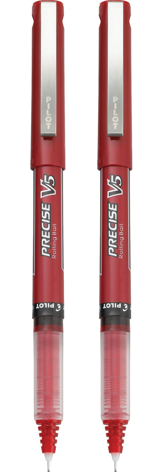 Pilot Pen Corporation 2 Count Red Precise V5 Rolling Ball Pen 25003 - Pack of 6