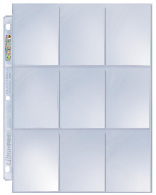 100 Ultra Pro Platinum 9-Pocket Sheets