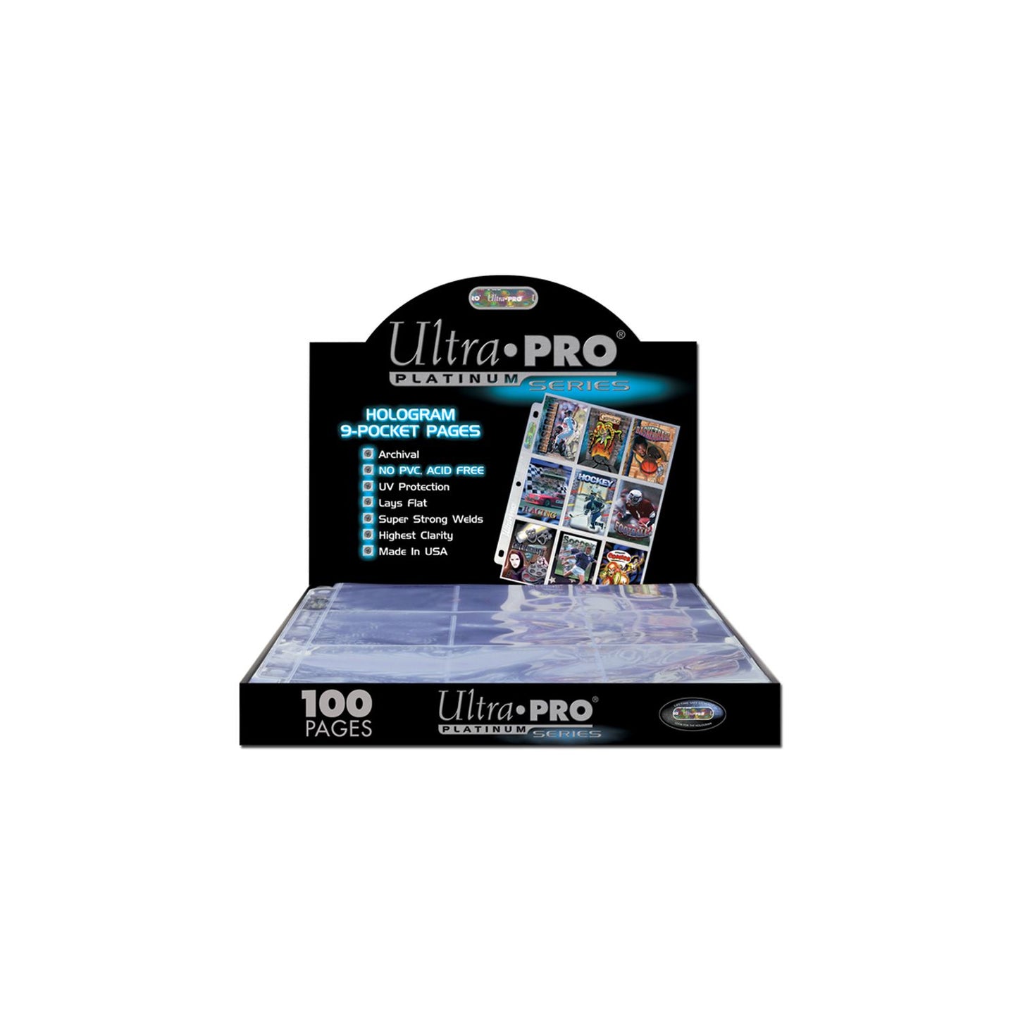 100 Ultra Pro Platinum 9-Pocket Sheets