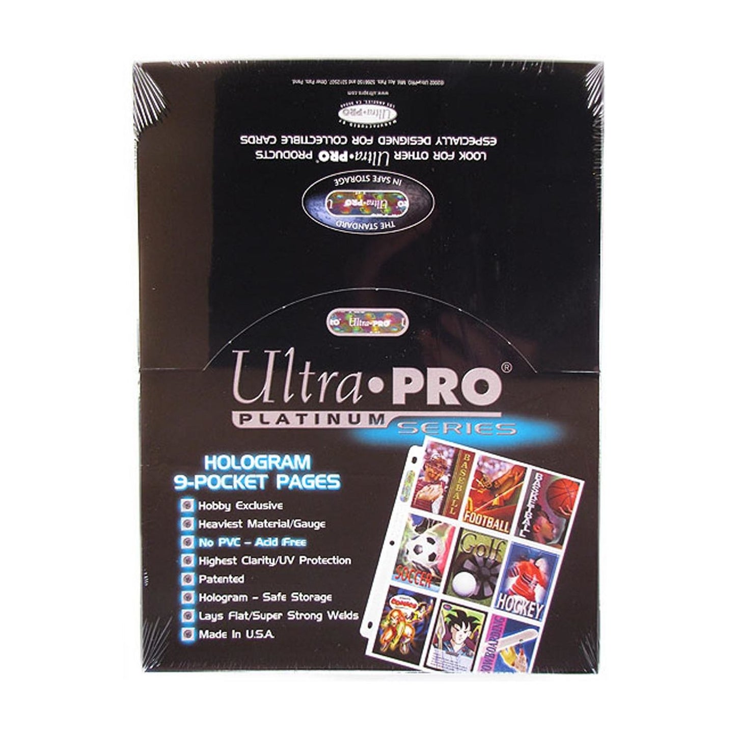 100 Ultra Pro Platinum 9-Pocket Sheets