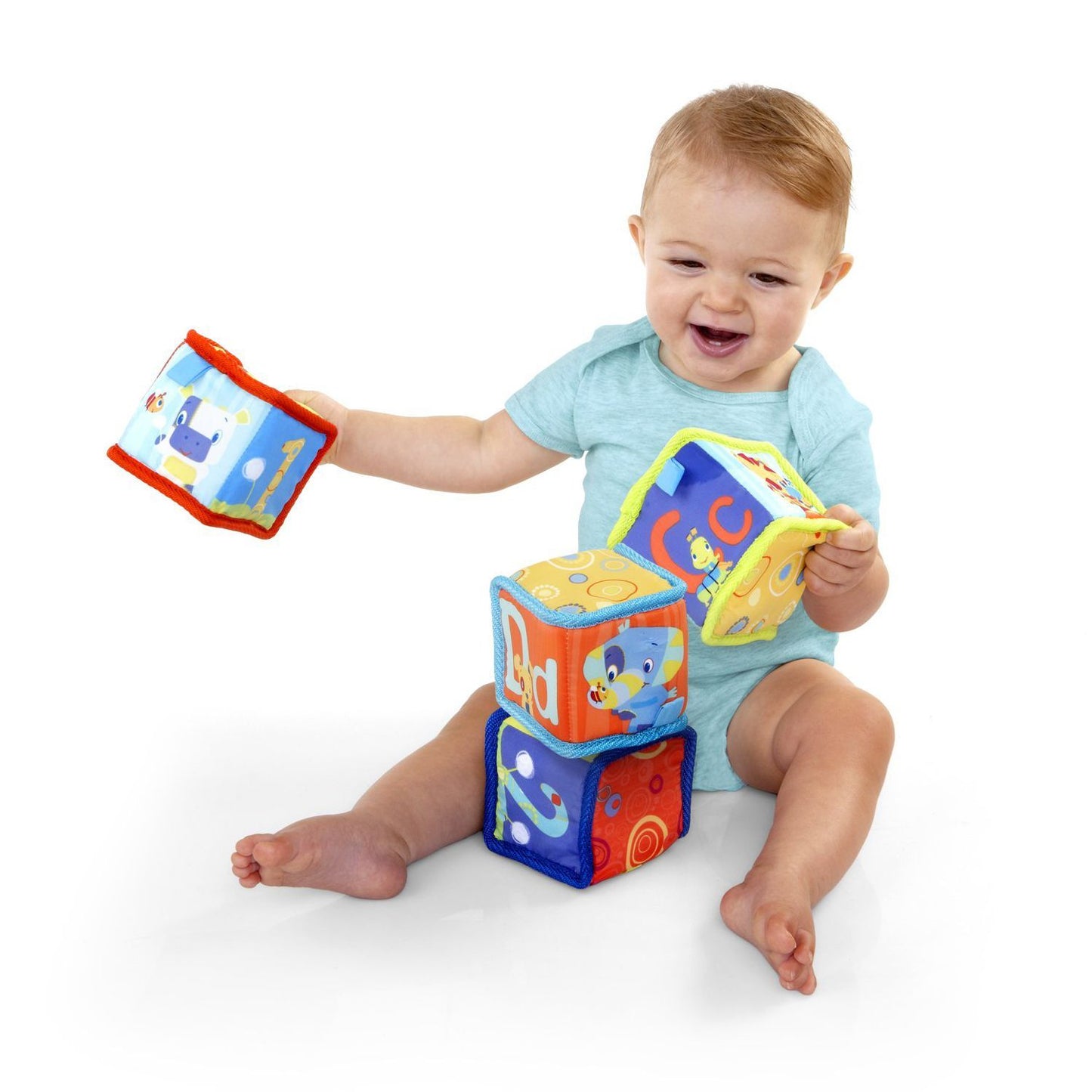 Bright Starts Grab and Stack Blocks Baby Toy
