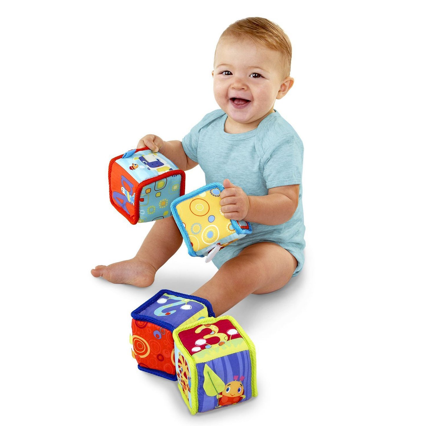 Bright Starts Grab and Stack Blocks Baby Toy