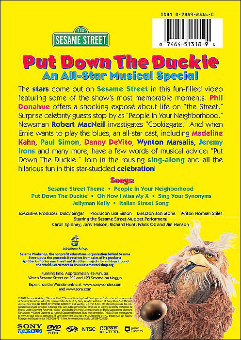 Sesame Street: Put Down The Duckie - An All-Star Musical Special