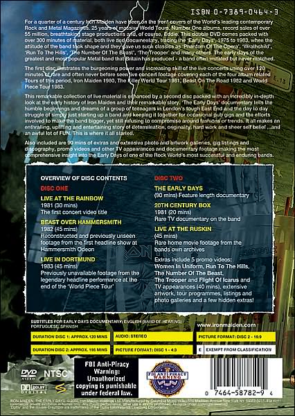The History of Iron Maiden: The Early Days, Part 1 [2 Discs]