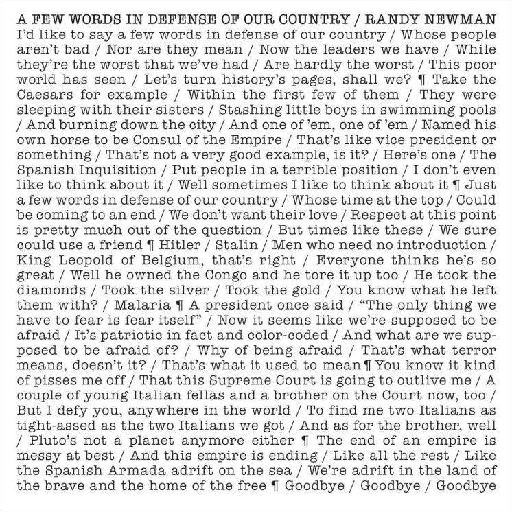 A Few Words In Defense Of My Country