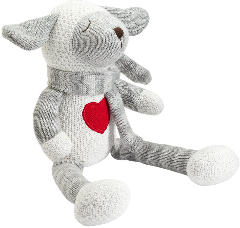 15'' Lambie Knittie Bittie w Hrt,Gray