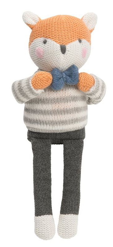 Knitted fox plush toy - 10"