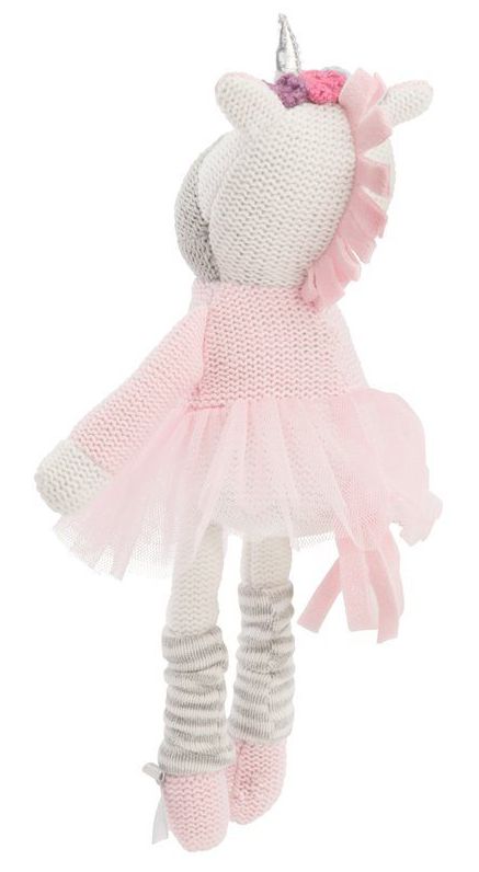 Knitted unicorn plush toy - 10"