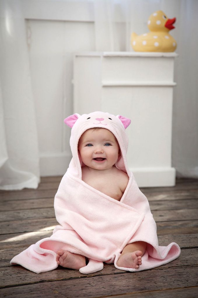 Pink Kitty bath wrap