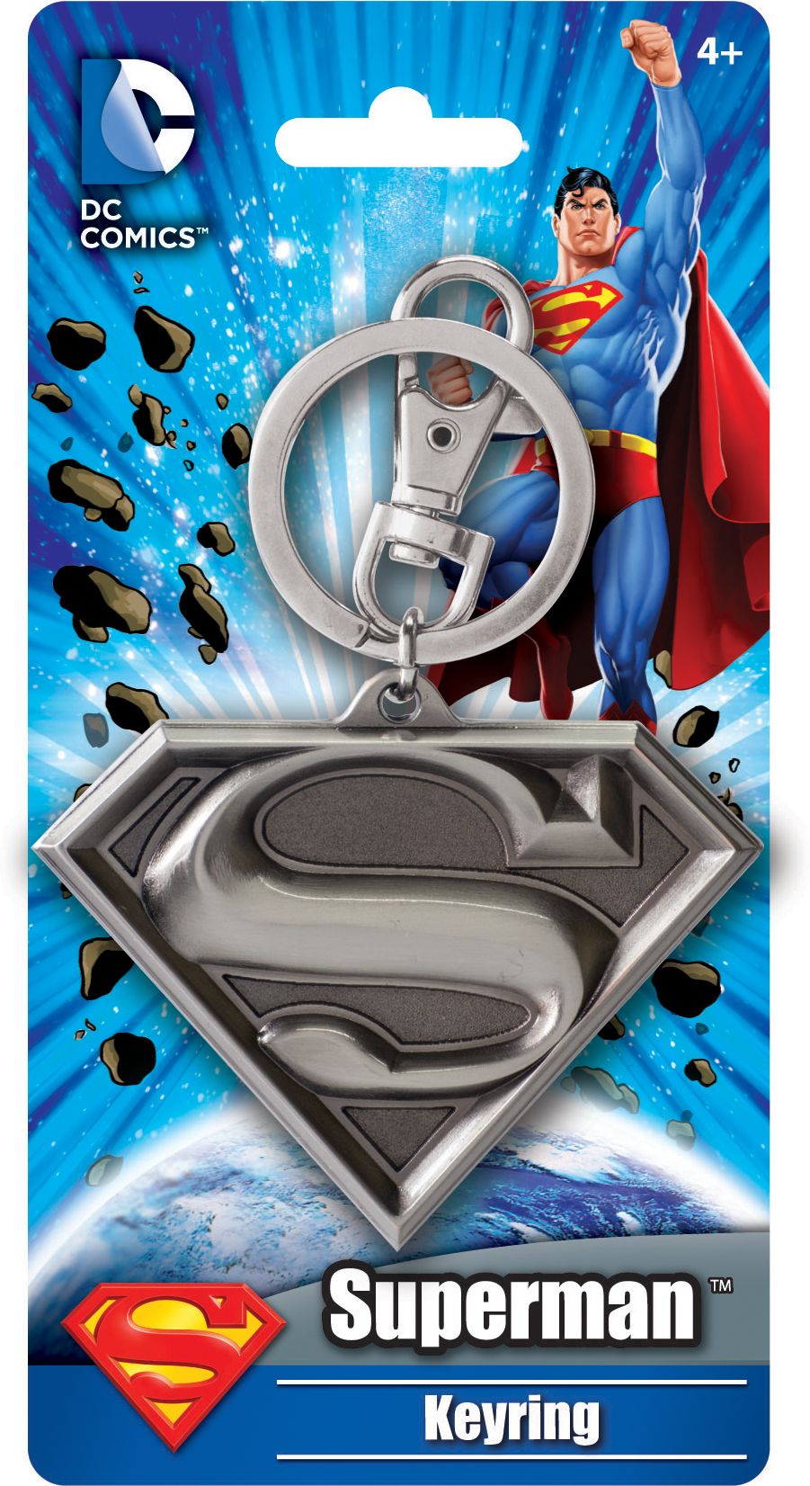 Superman Logo Pewter Keyring