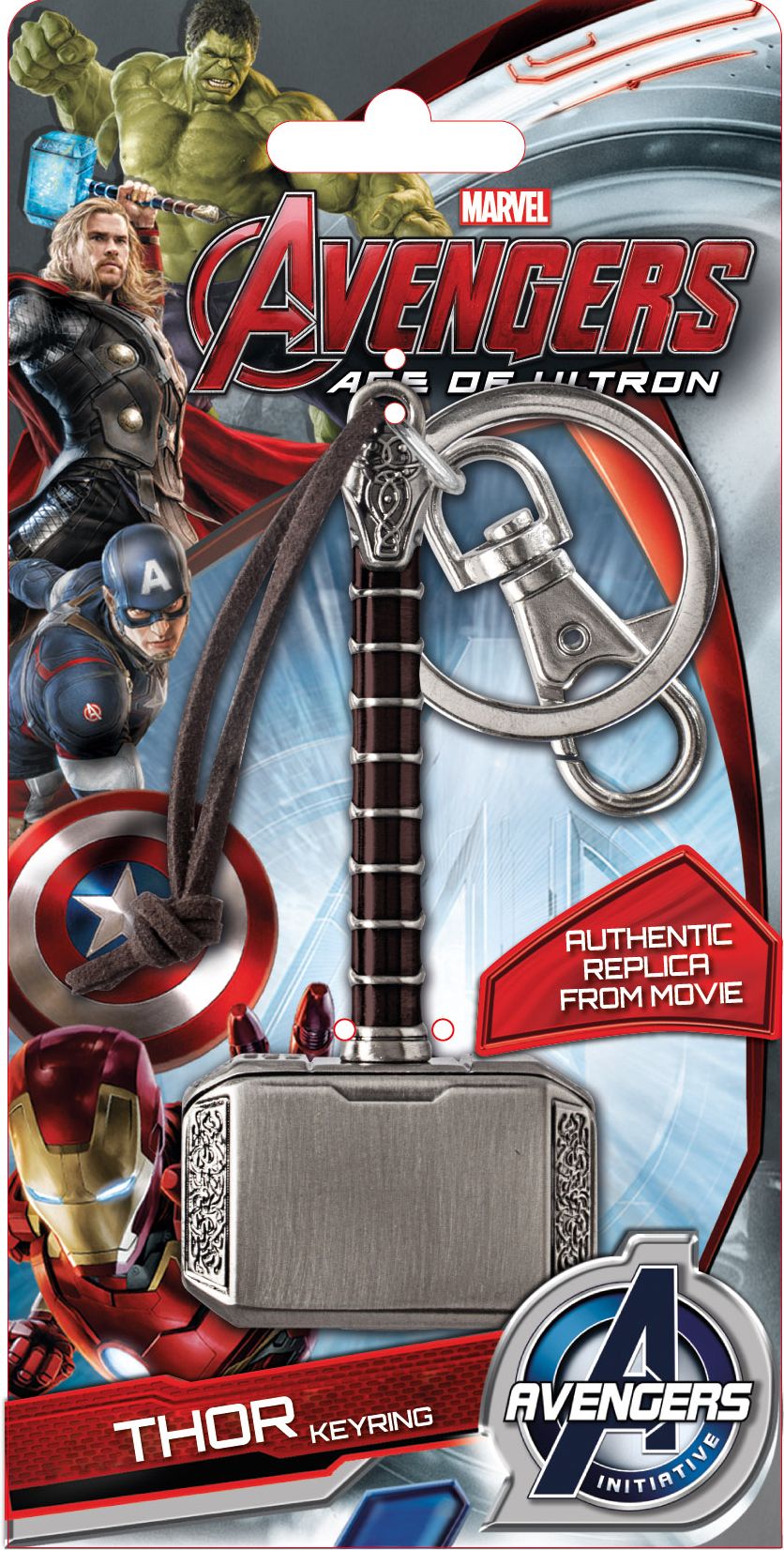Thor Hammer Pewter Keyring