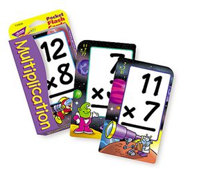 TREND ENTERPRISES T-23006 POCKET FLASH CARDS MULTIPLICATION-3 X 5 56 TWO-SIDED CARDS