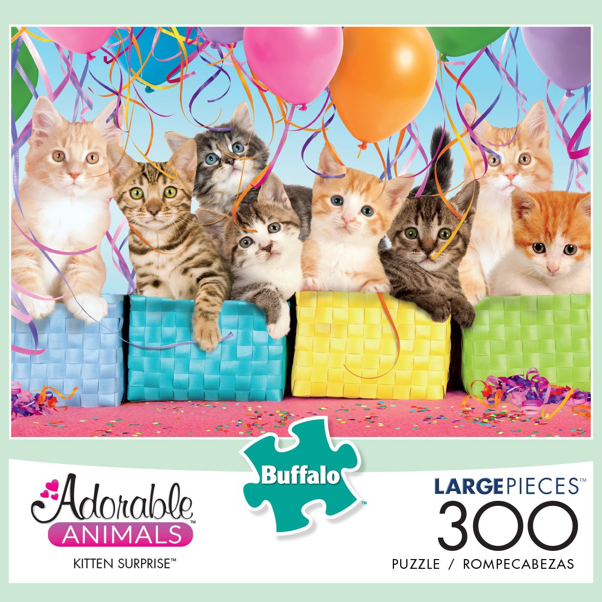 300LARGE ADORABLE ANIMALS: Kitten Surprise #2704