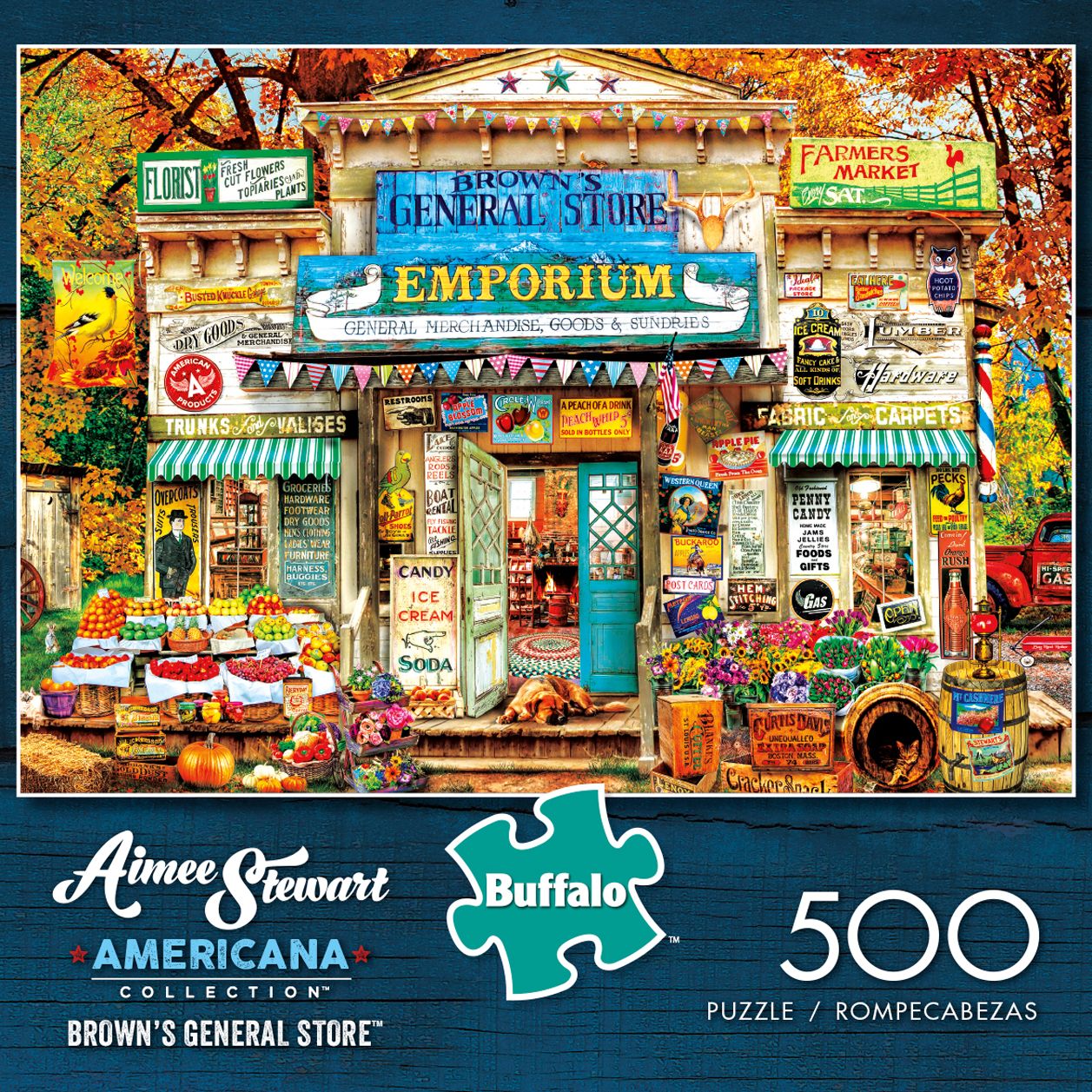 500PC AMERICANA: Aimee Stewart's Brown's General Store Puzzle