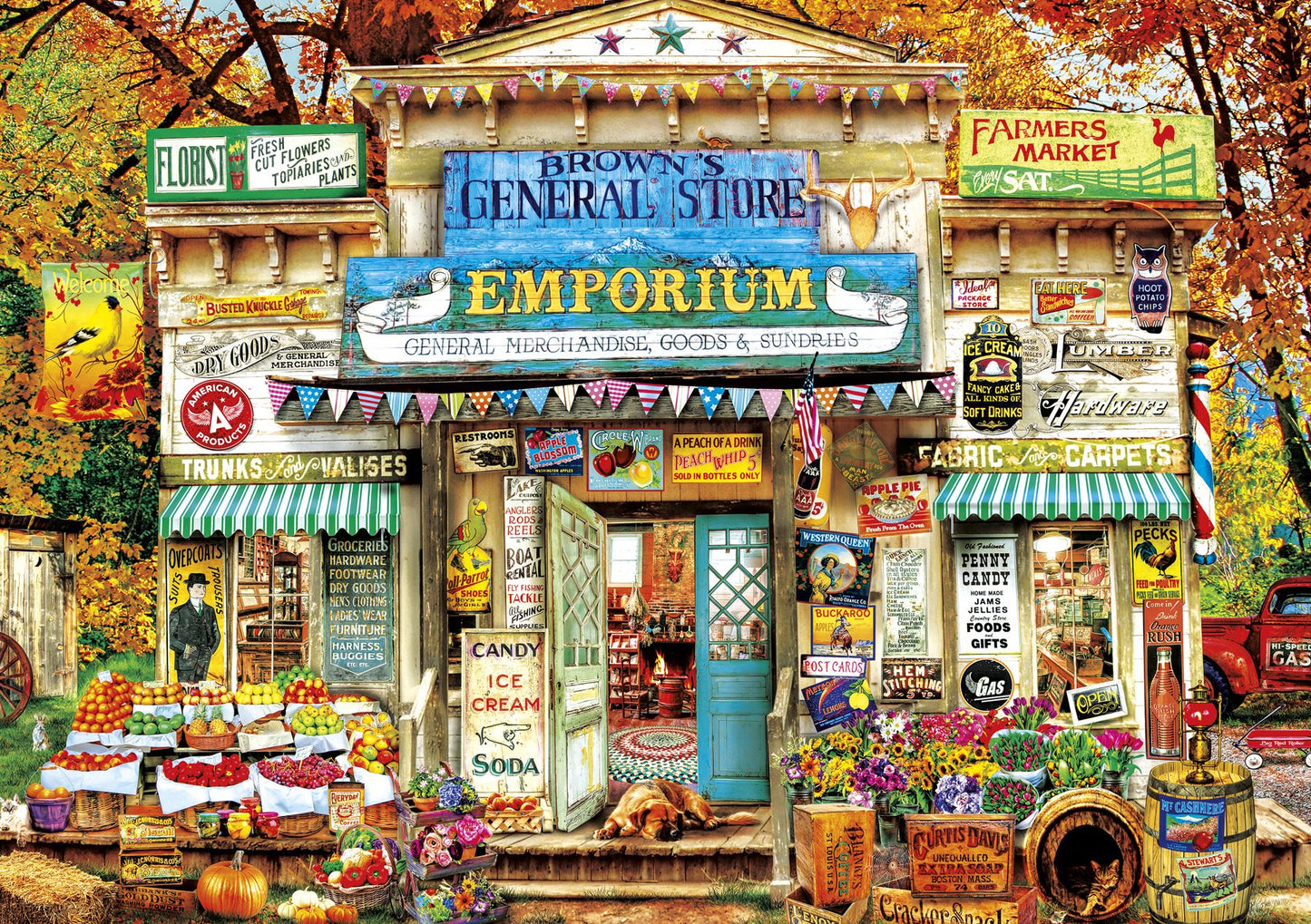 500PC AMERICANA: Aimee Stewart's Brown's General Store Puzzle